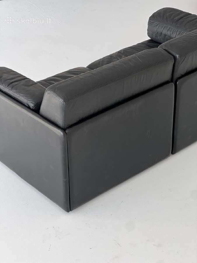 Vintažinė odinė De Sede šveicarų gamintojo sofa - nuotraukos Nr. 9