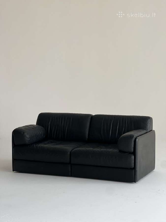 Vintažinė odinė De Sede šveicarų gamintojo sofa - nuotraukos Nr. 10