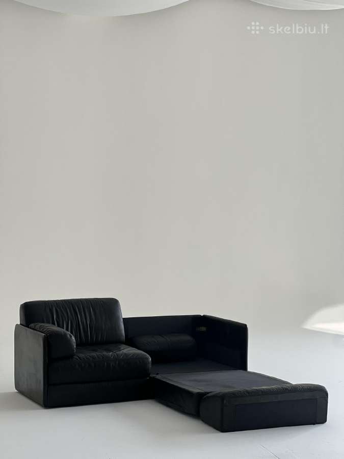 Vintažinė odinė De Sede šveicarų gamintojo sofa - nuotraukos Nr. 12