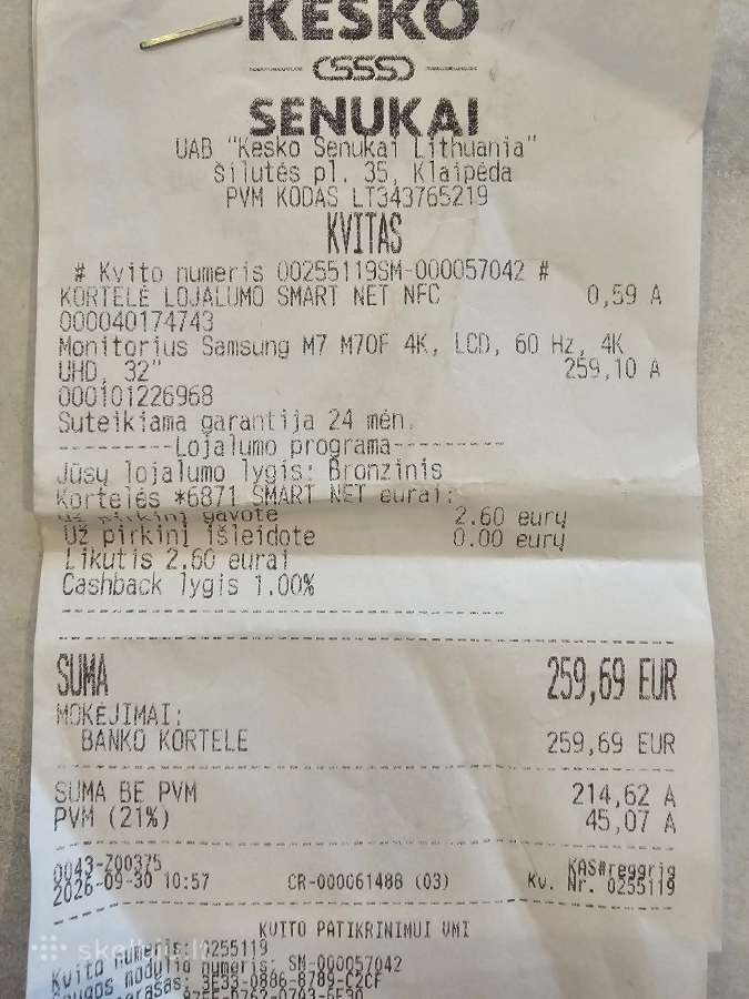 Monitorius Samsung M7 M70f 4k,LCD - nuotraukos Nr. 3
