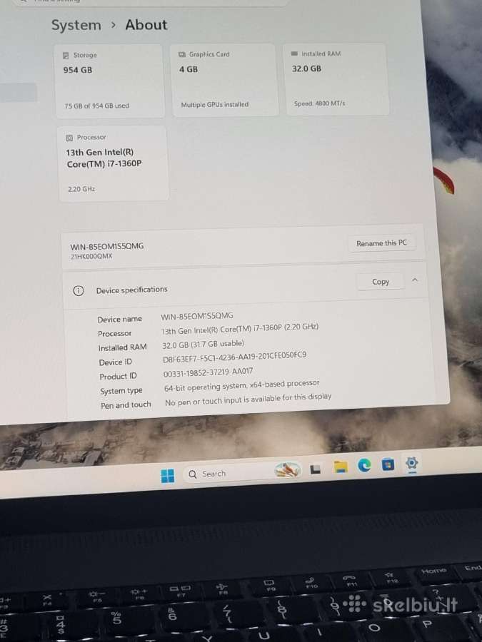 Lenovo Thinkpad P16s Gen 2 - nuotraukos Nr. 9