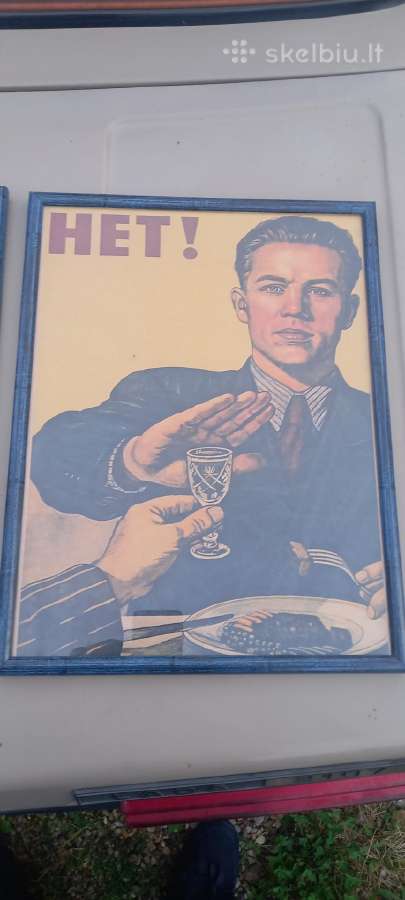 Sovietiniai ireminti plakatai - nuotraukos Nr. 4