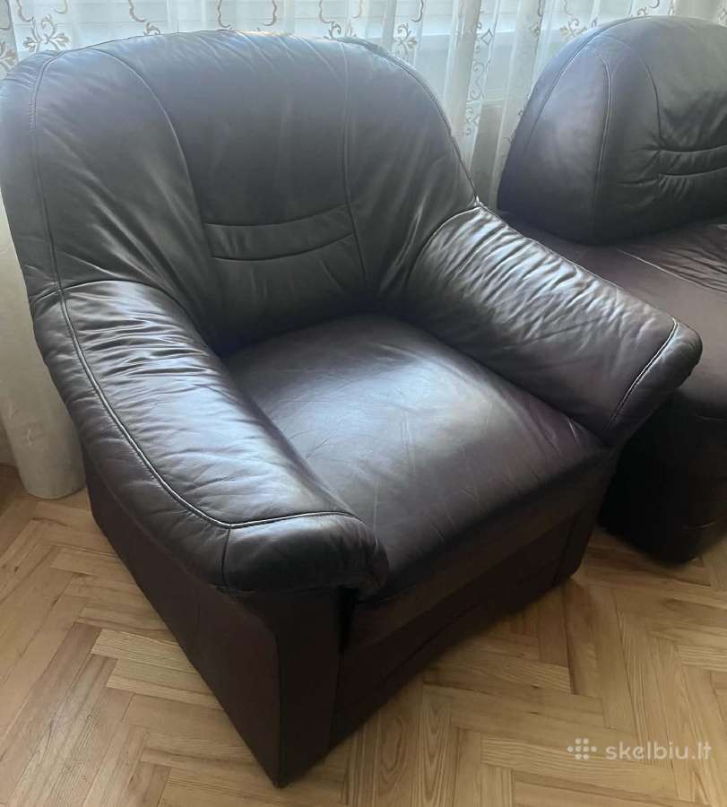 Odinis minkštų baldų komplektas: sofa + fotelis - nuotraukos Nr. 2
