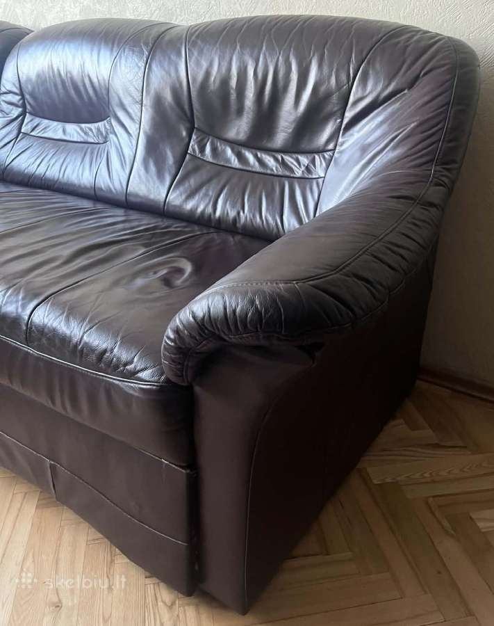 Odinis minkštų baldų komplektas: sofa + fotelis - nuotraukos Nr. 4