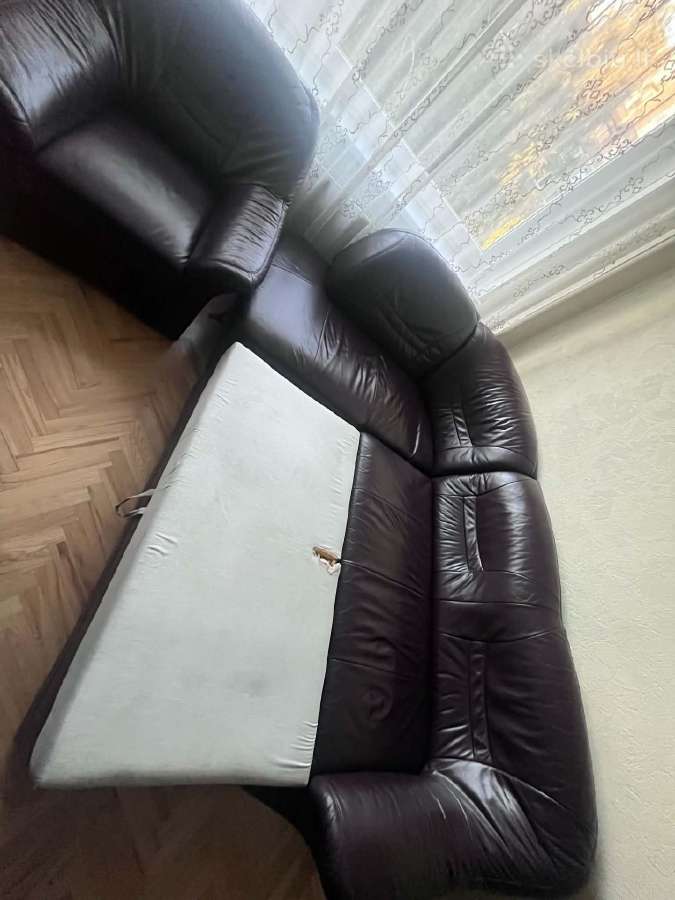 Odinis minkštų baldų komplektas: sofa + fotelis - nuotraukos Nr. 7