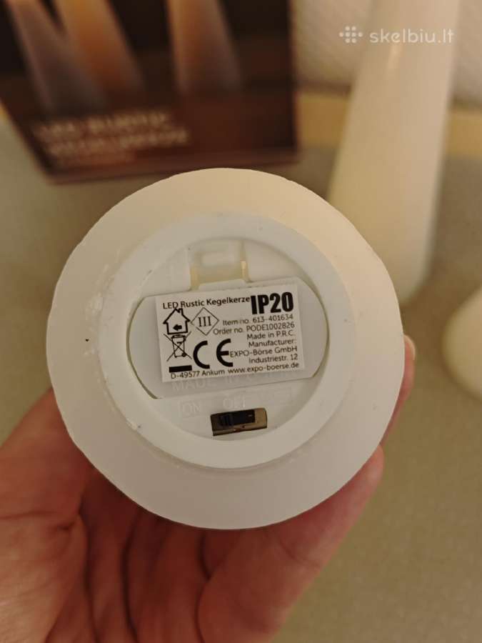 LED baltos parafino žvakės - nuotraukos Nr. 5