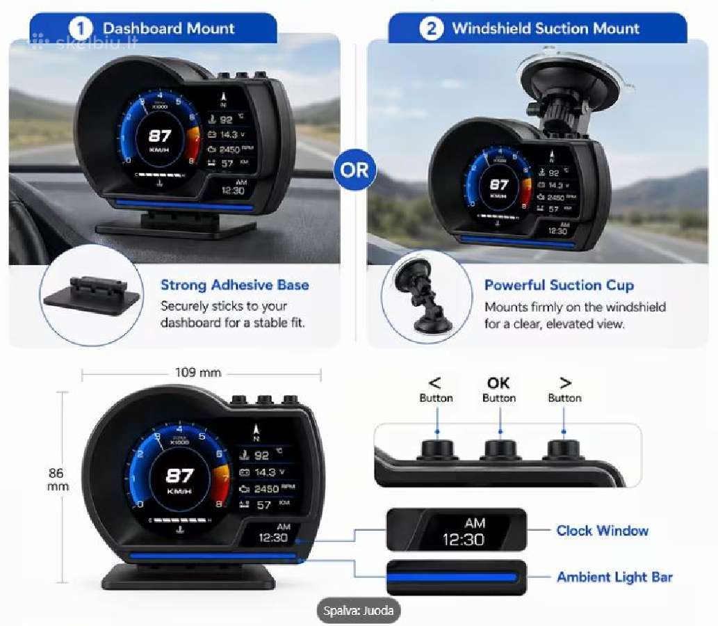 Obd2 Spidometras Automobiliui - nuotraukos Nr. 4