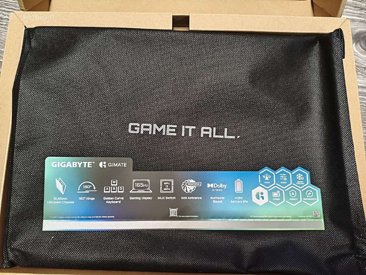 Gigabyte Gaming A16 i7/16gb/1tb/rtx5060 - nuotraukos Nr. 10