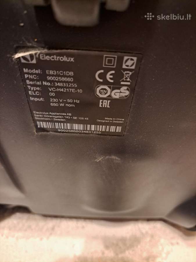 Dulkių siurblys electrolux - nuotraukos Nr. 6