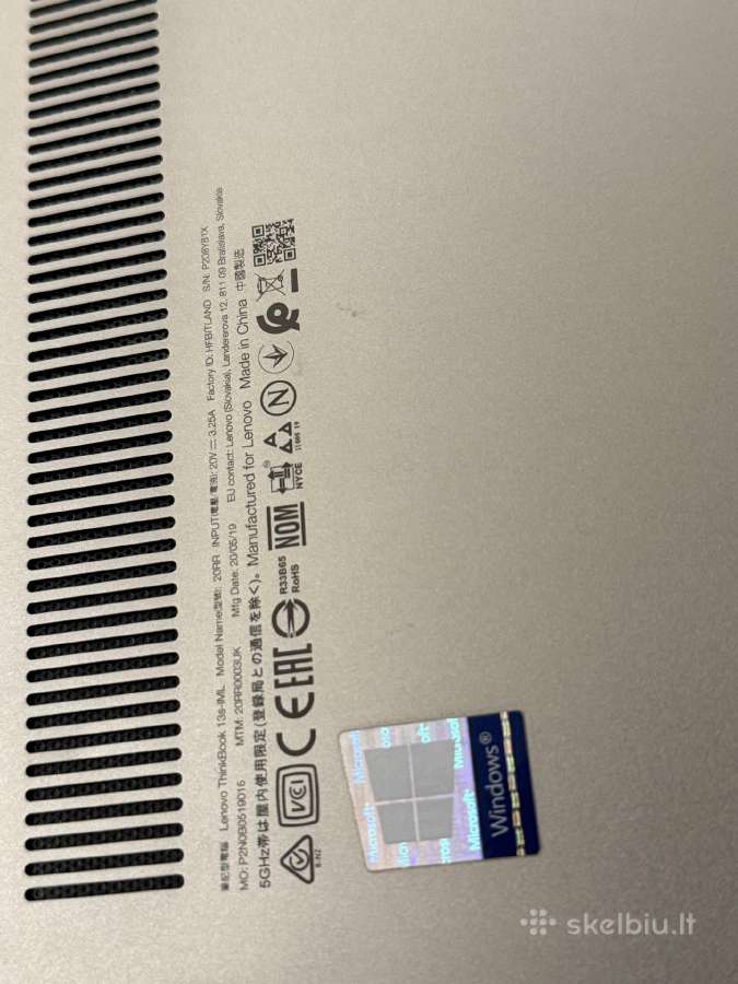 Lenovo Thinkbook 13s Intel i7 16gb 256gb - nuotraukos Nr. 3