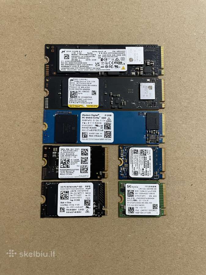 SSD M.2 Nvme 256gb, 512gb, 1tb, 2tb - nuotraukos Nr. 2