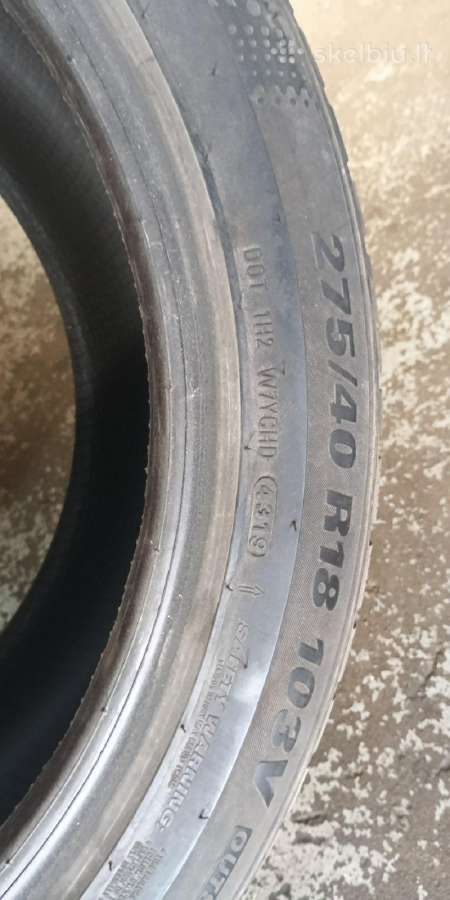 Kumho 275/40/18 padangos gero stovio 2019 metu. - nuotraukos Nr. 2
