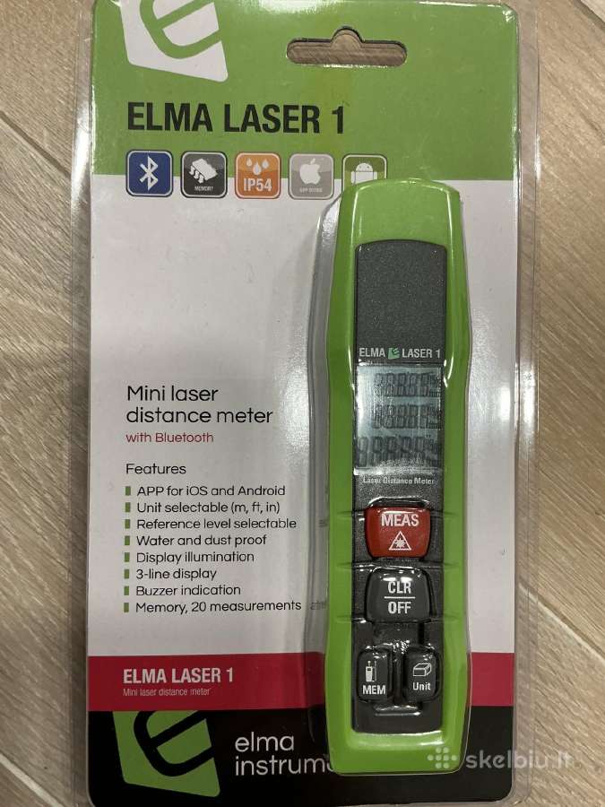 Lašelinis atstumo matuoklis Elma laser 1 - nuotraukos Nr. 2