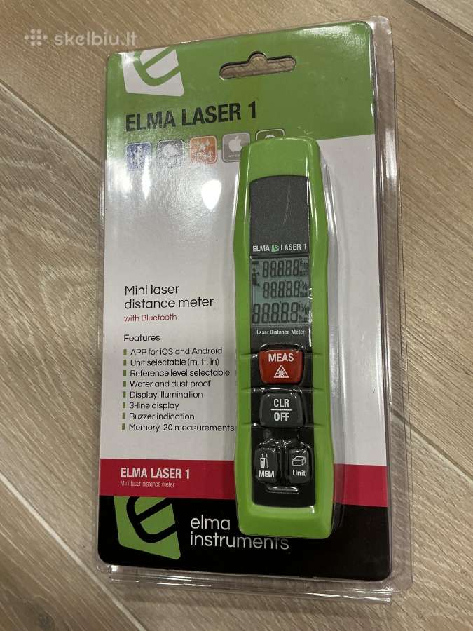 Lašelinis atstumo matuoklis Elma laser 1 - nuotraukos Nr. 3