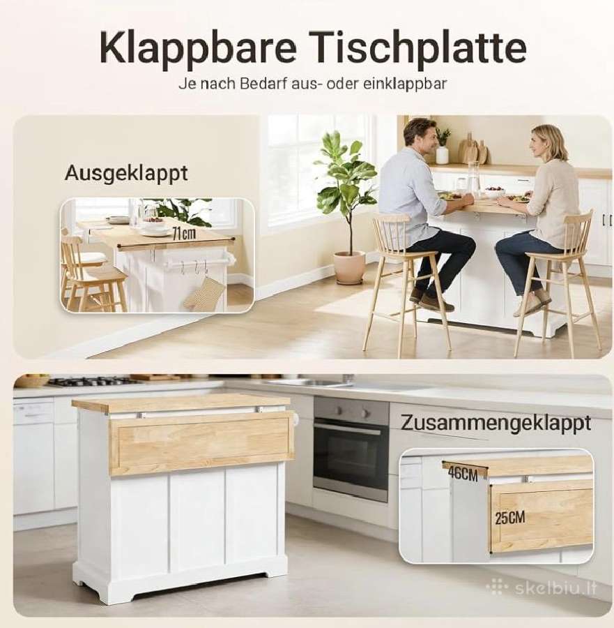 Virtuvės sala su ratukais - nuotraukos Nr. 4