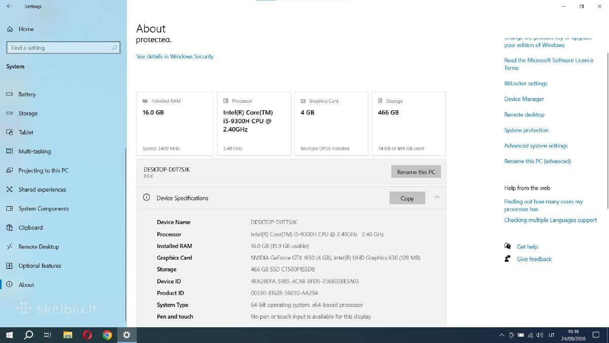 Lenovo L340 15-irh i5-9300h, Gtx1650, 16gb, 500gb - nuotraukos Nr. 3