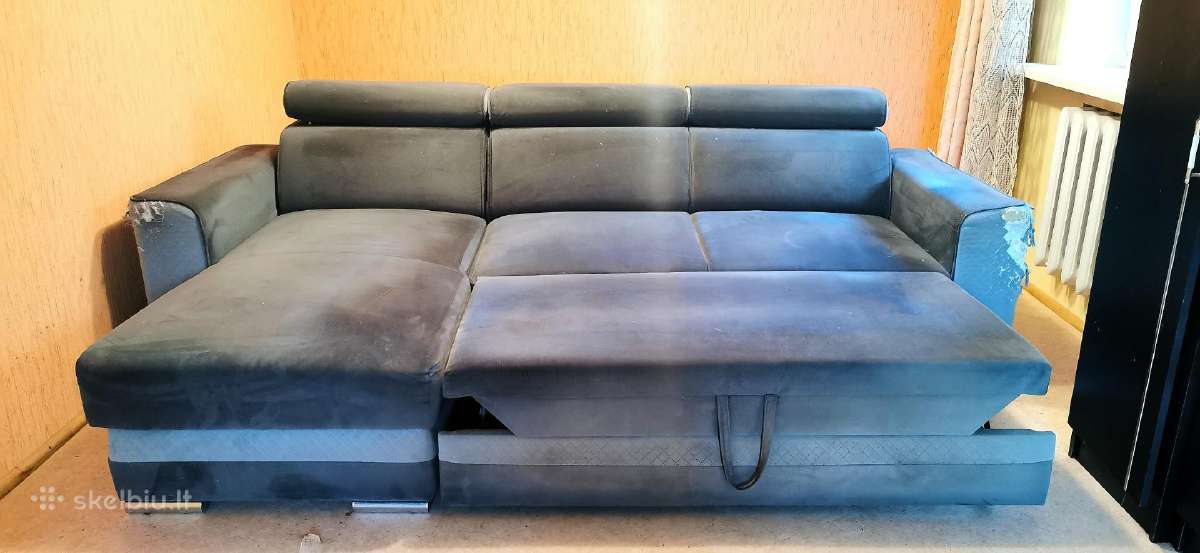 Minkštas kampas- sofa lova su galvos atramomis - nuotraukos Nr. 2