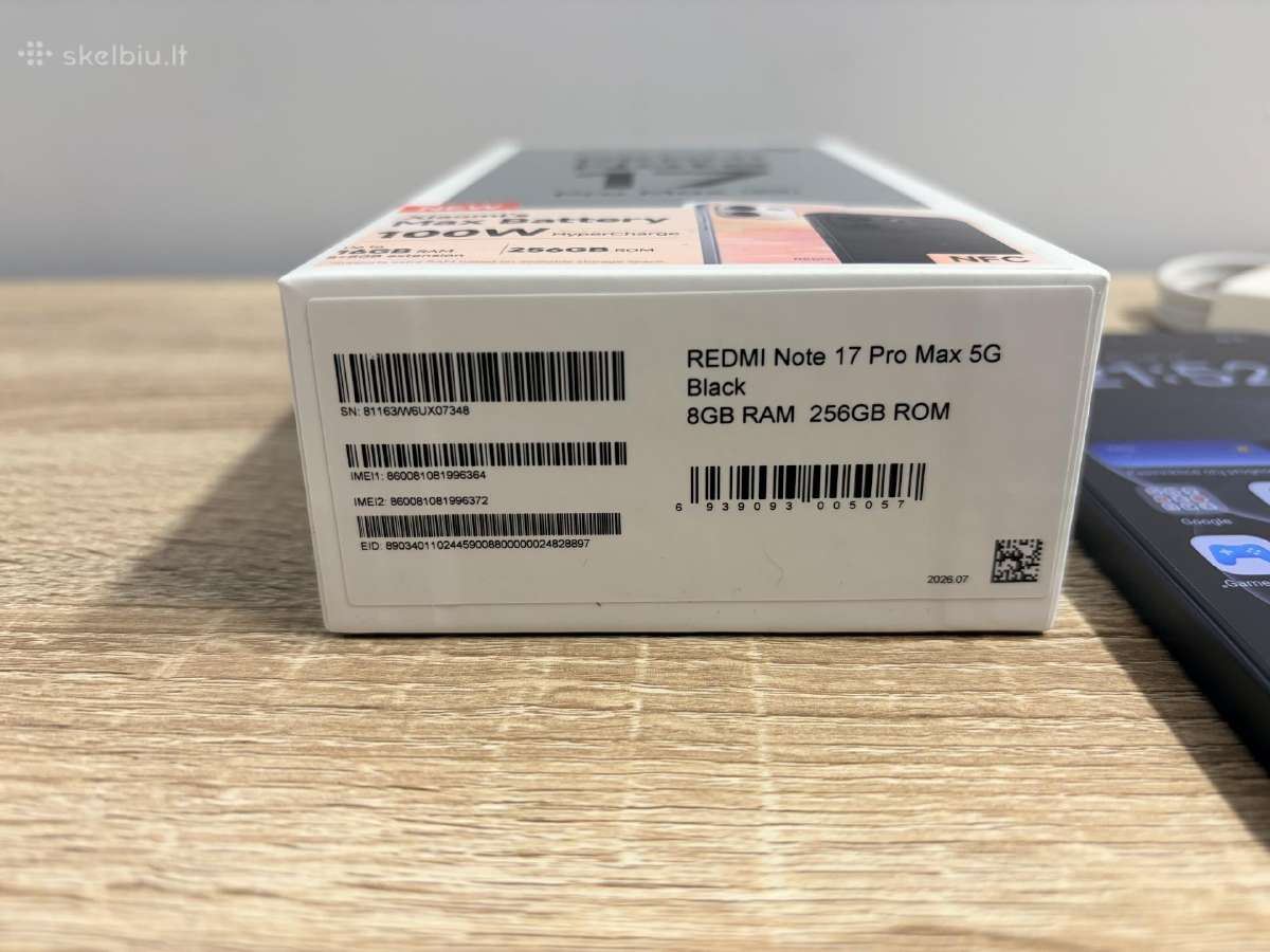 Naujas! Redmi Note 17 Pro Max 5G, 256/8gb - nuotraukos Nr. 9