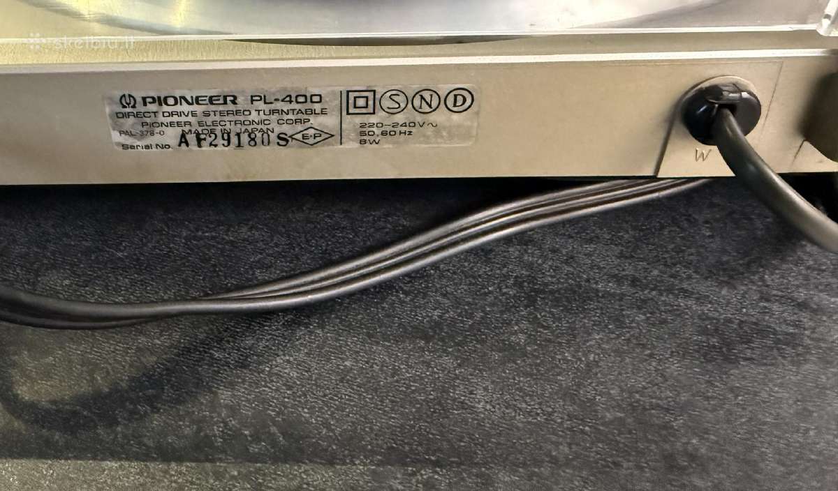 Plokštelių grotuvas Pioneer Pl-400 - nuotraukos Nr. 6