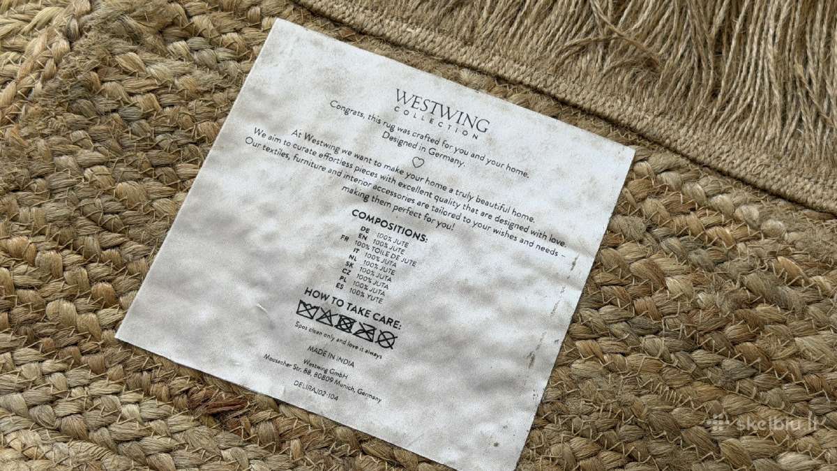 Indiškas natūralaus pluošto kilimas - nuotraukos Nr. 3