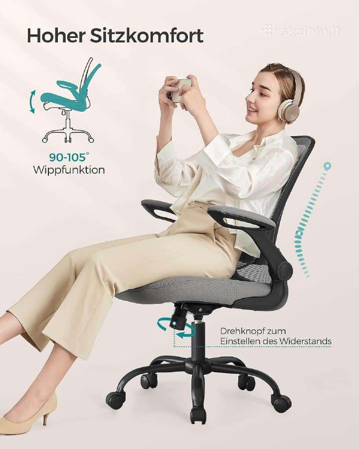 Naujos ergonominės biuro kėdės Songmics - nuotraukos Nr. 3