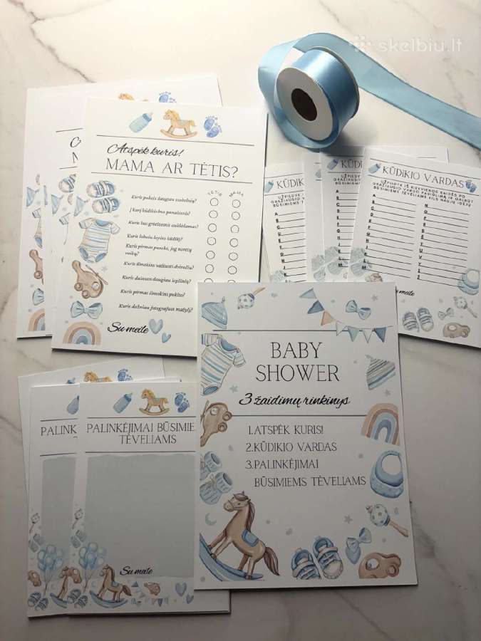 Baby shower kortelių rinkinys - nuotraukos Nr. 5