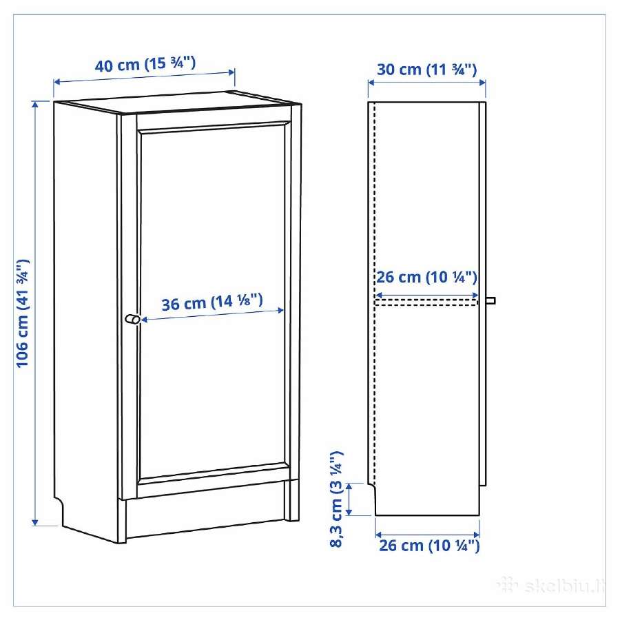 Ikea spintelė 40x30x106 cm - nuotraukos Nr. 7