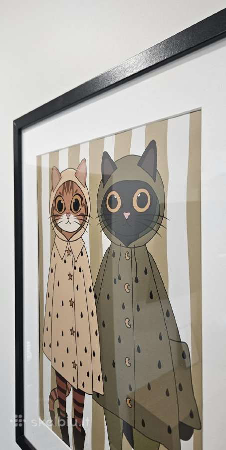 Printas "katinai su lietpalčiais" - nuotraukos Nr. 2