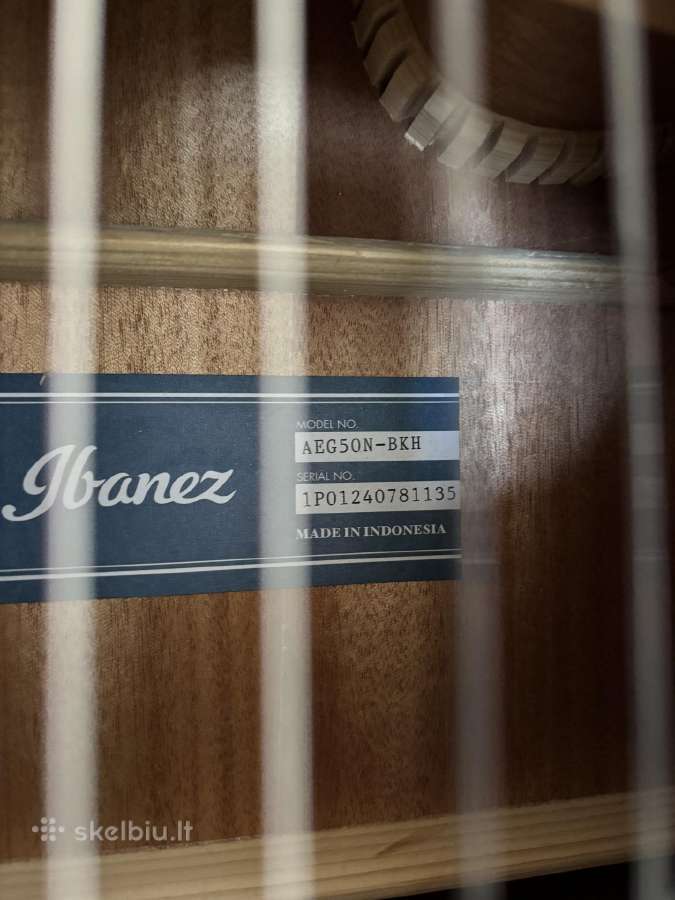 Parduodu Ibanez Aeg50n-bkh klasikinė gitara - nuotraukos Nr. 3