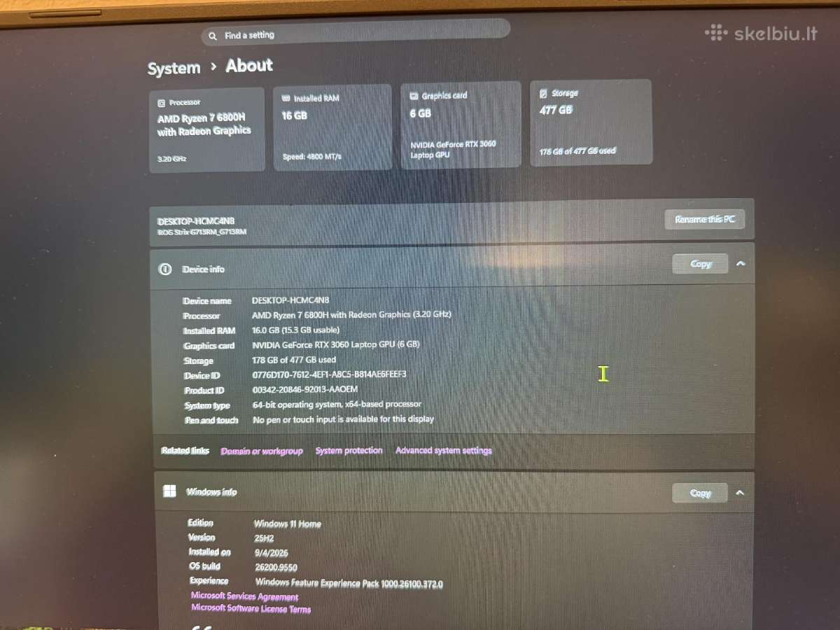Asus Rog Strix 17 - nuotraukos Nr. 5