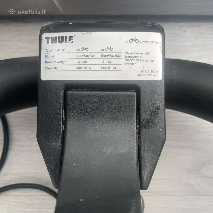 Thule euroway 921 dvieju dviraciu laikiklis - nuotraukos Nr. 5