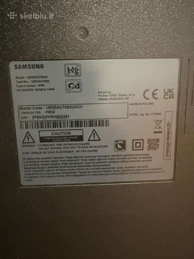 Parduodami televizoriai Samsung TV Ue55cu7092u - nuotraukos Nr. 5