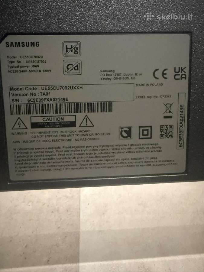 Parduodami televizoriai Samsung TV Ue55cu7092u - nuotraukos Nr. 6