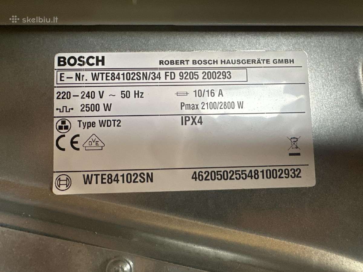 Džiovyklės Miele, Bosch - nuotraukos Nr. 4