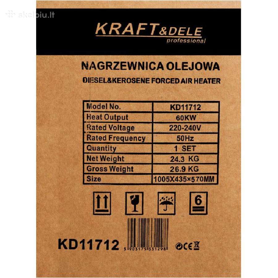 Dyzelinis šildytuvas 60kw termostatas Kd11712 - nuotraukos Nr. 16