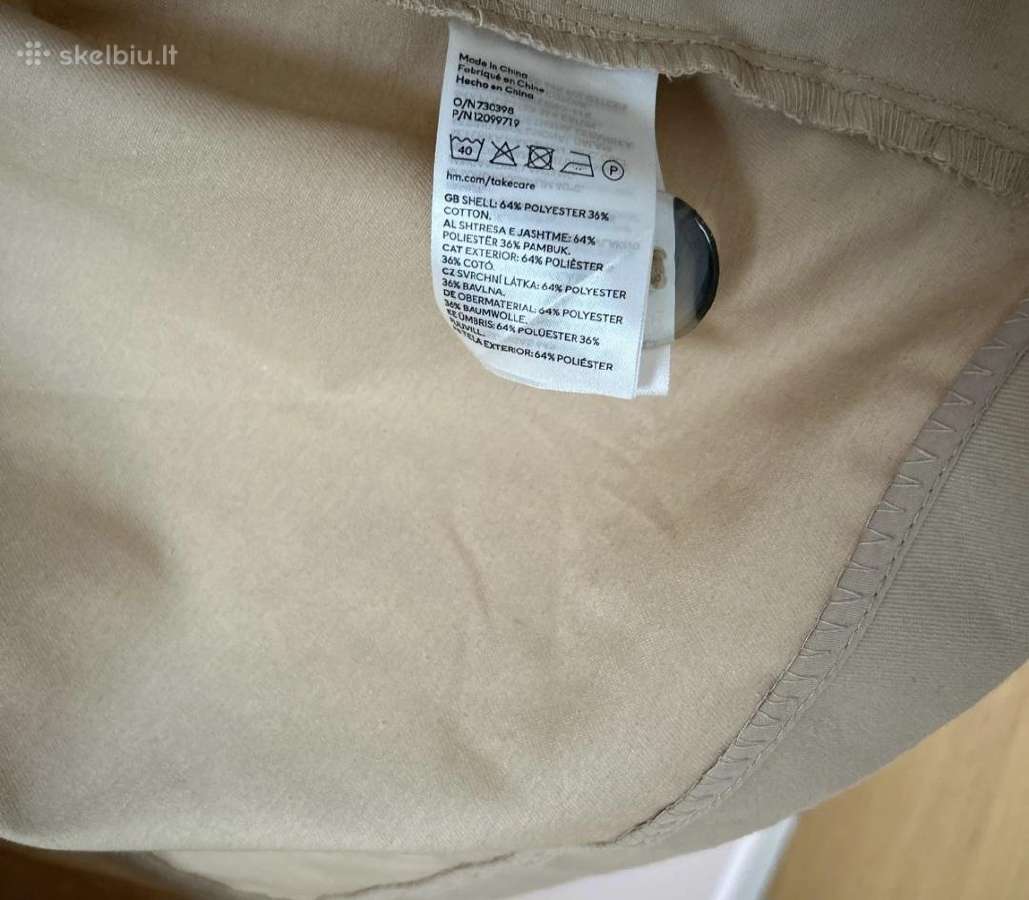 H&m trumpas trench stiliaus švarke - nuotraukos Nr. 4
