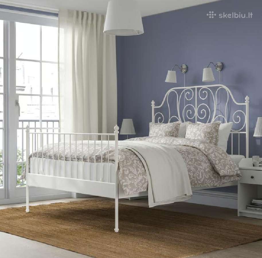 Parduodama Ikea balta metalinė lova, 140 200 - nuotraukos Nr. 5