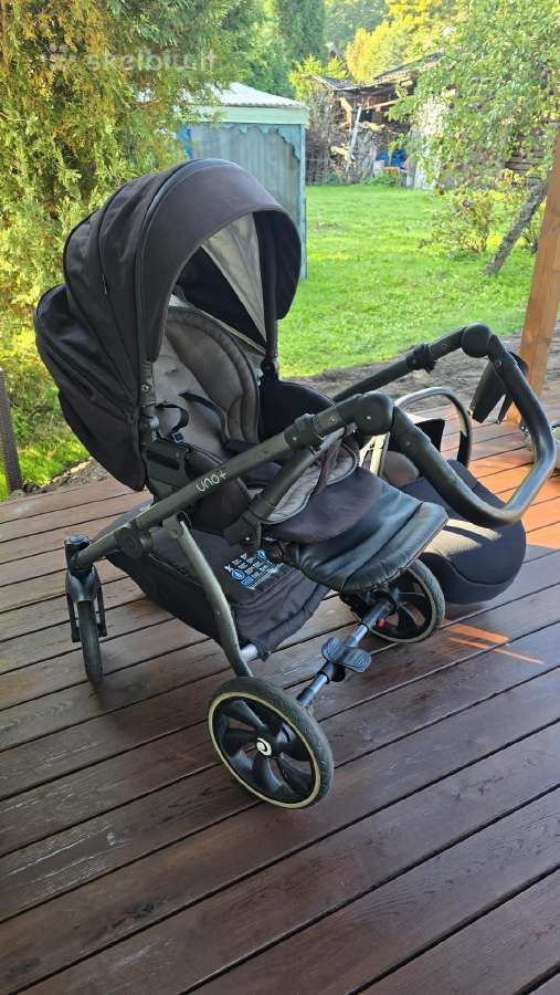 Juodos spalvos Tutis Uno+ 3 in 1 vežimėlis - nuotraukos Nr. 2