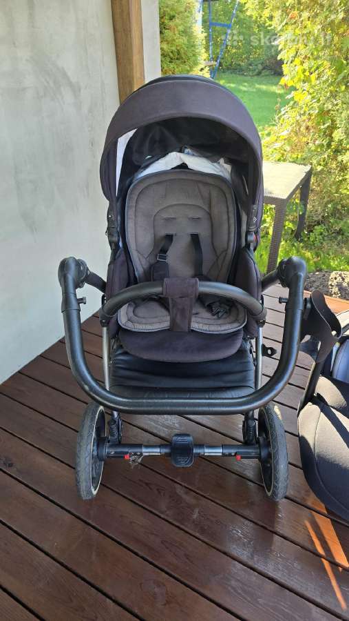 Juodos spalvos Tutis Uno+ 3 in 1 vežimėlis - nuotraukos Nr. 5