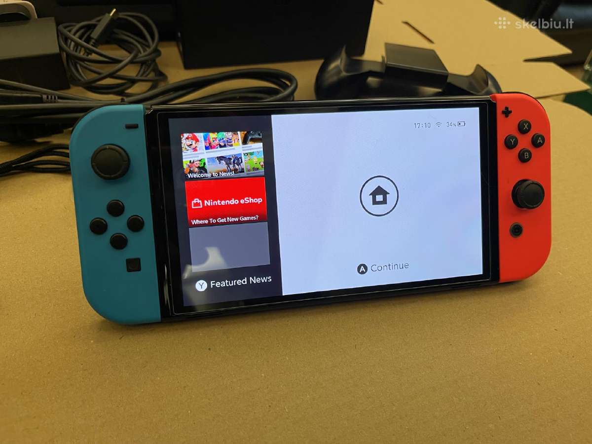 Nintendo Switch Oled 64gb su įmonės garantija - nuotraukos Nr. 4