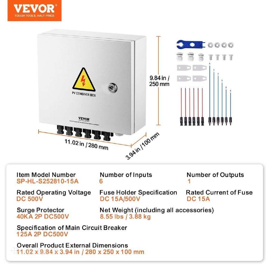 Pv sujungimo dėž. (6 grandinių), saulės elektrinei - nuotraukos Nr. 4