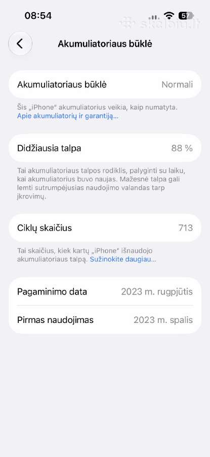 iPhone 15 pro 128 GB, Black titanium - nuotraukos Nr. 14