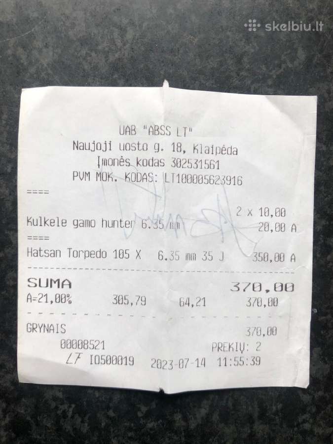 Pneumatinis šautuvas Hatsan Mod 105x Torpedo Vorte - nuotraukos Nr. 22
