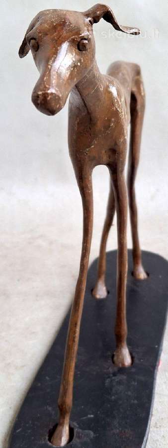Bronzinės figūros 2vnt. Šuns kurto -28cm - nuotraukos Nr. 15