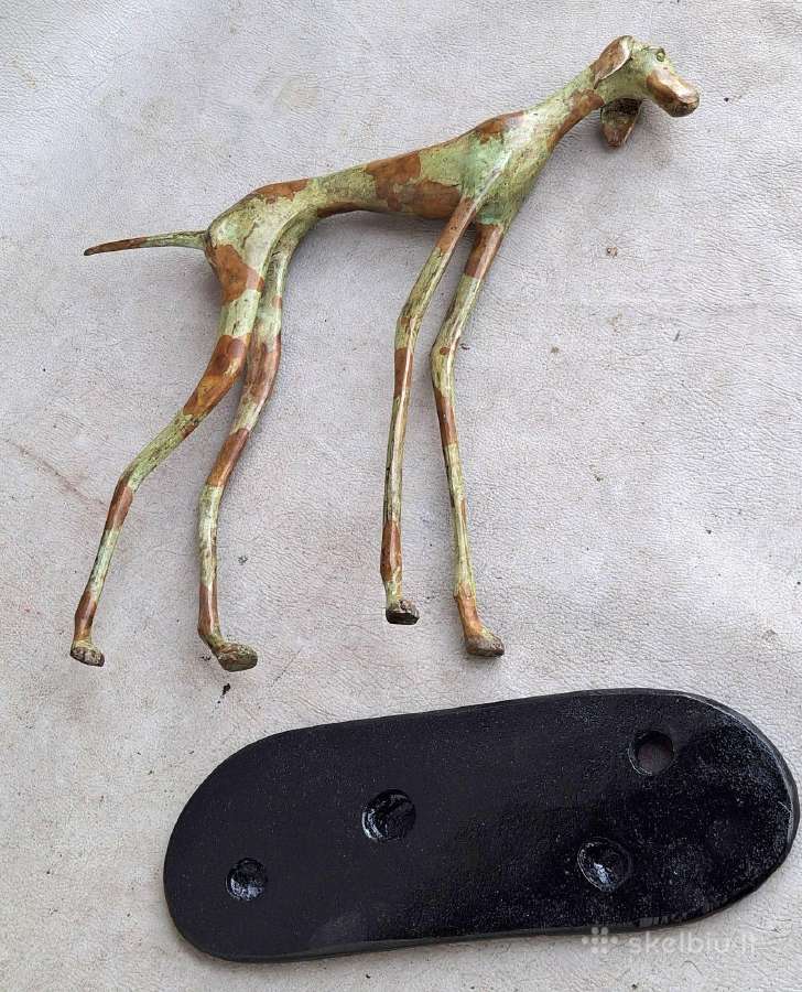 Bronzinės figūros 2vnt. Šuns kurto -28cm - nuotraukos Nr. 23