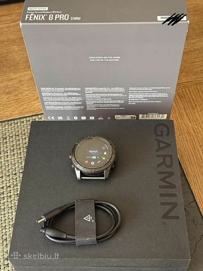 Garmin Fenix 8 Pro 51mm Amoled Sapphire Titanium - nuotraukos Nr. 3