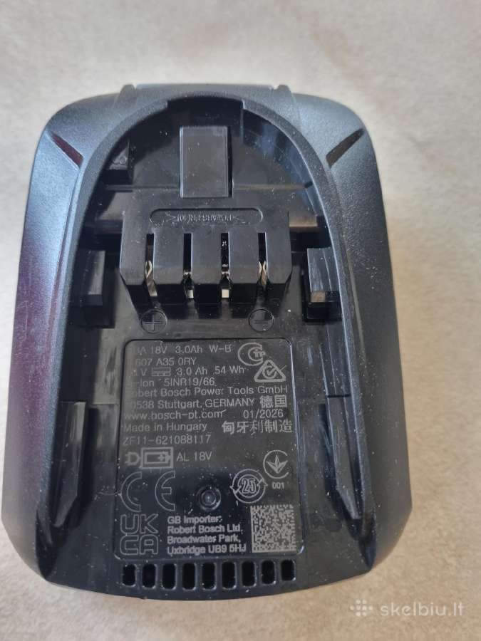 Parduodu Bosch 3.0ah, 18v baterija. - nuotraukos Nr. 4