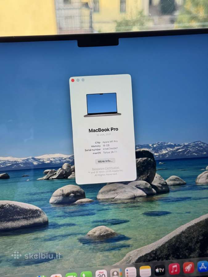 Apple MacBook pro M1 pro 512gb - nuotraukos Nr. 11