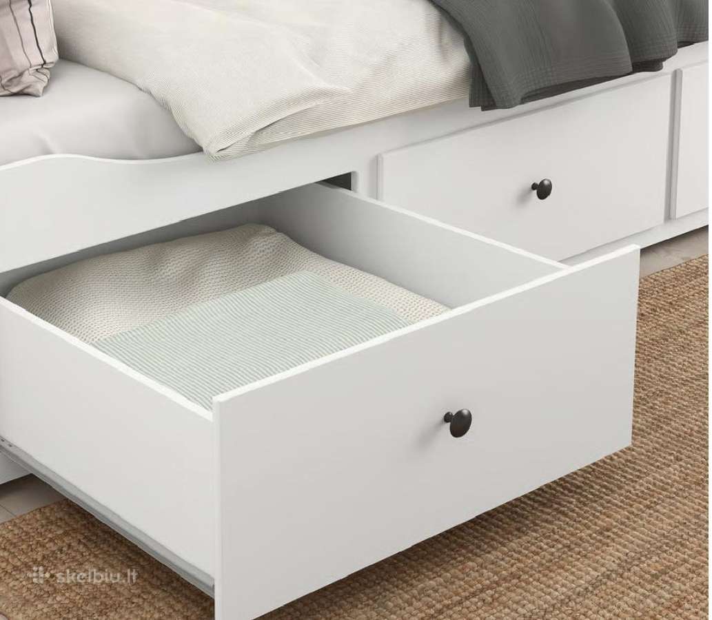 Ikea Hemnes lova su stalčiais + čiužinys - nuotraukos Nr. 2