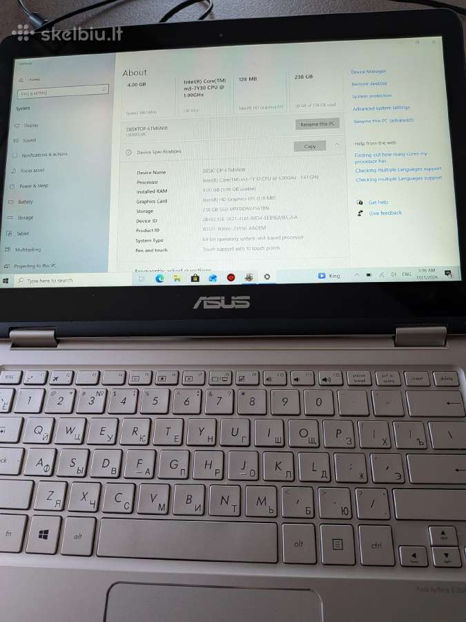 Zenbook Flip Ux360cak 13.3" Touch, pigiai,su defek - nuotraukos Nr. 9